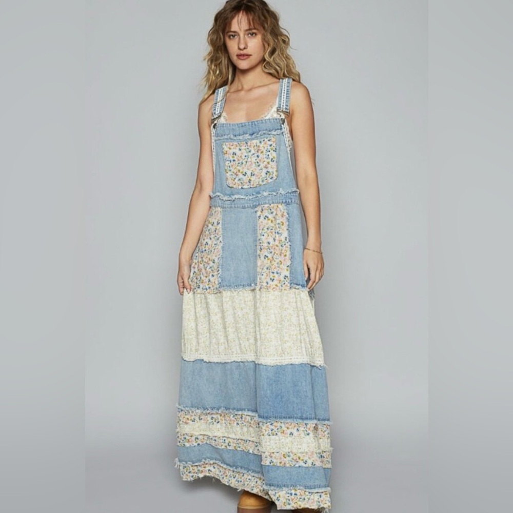 Pol Overall Maxi Dress - Floral